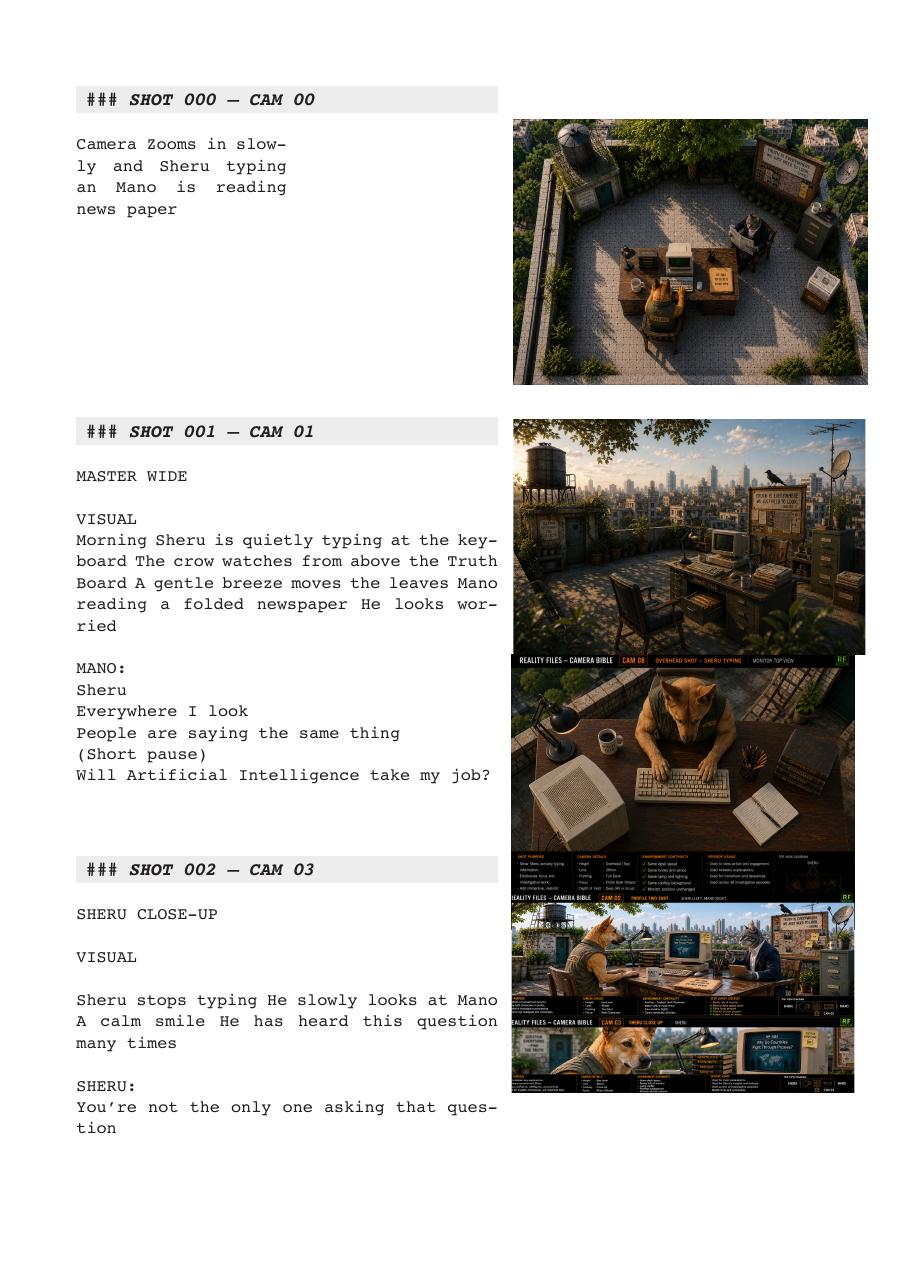 Сценарий Reality Files — страница 1